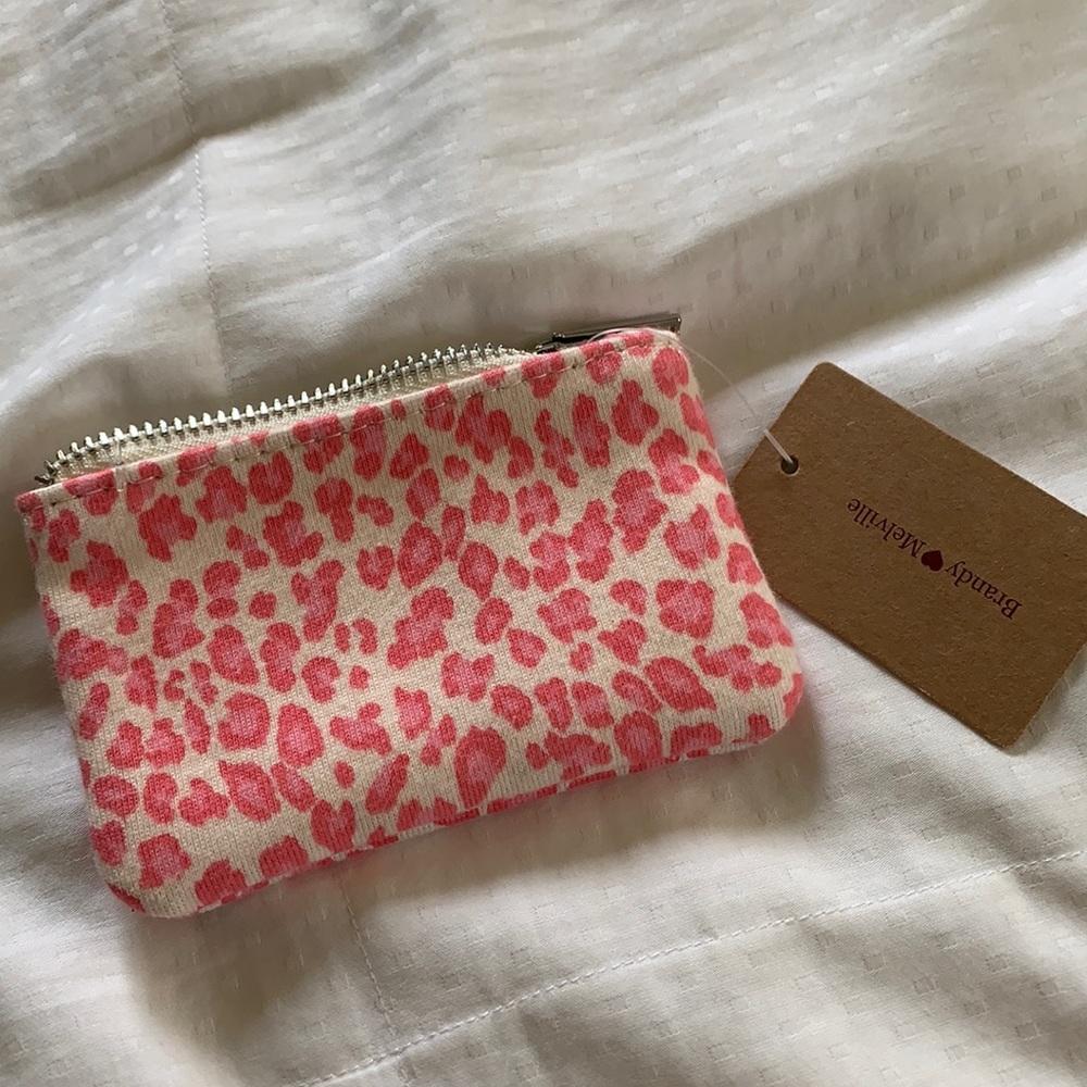 Brandy Melville Small Coin Pouch in Pink Leopard Brand NEW!